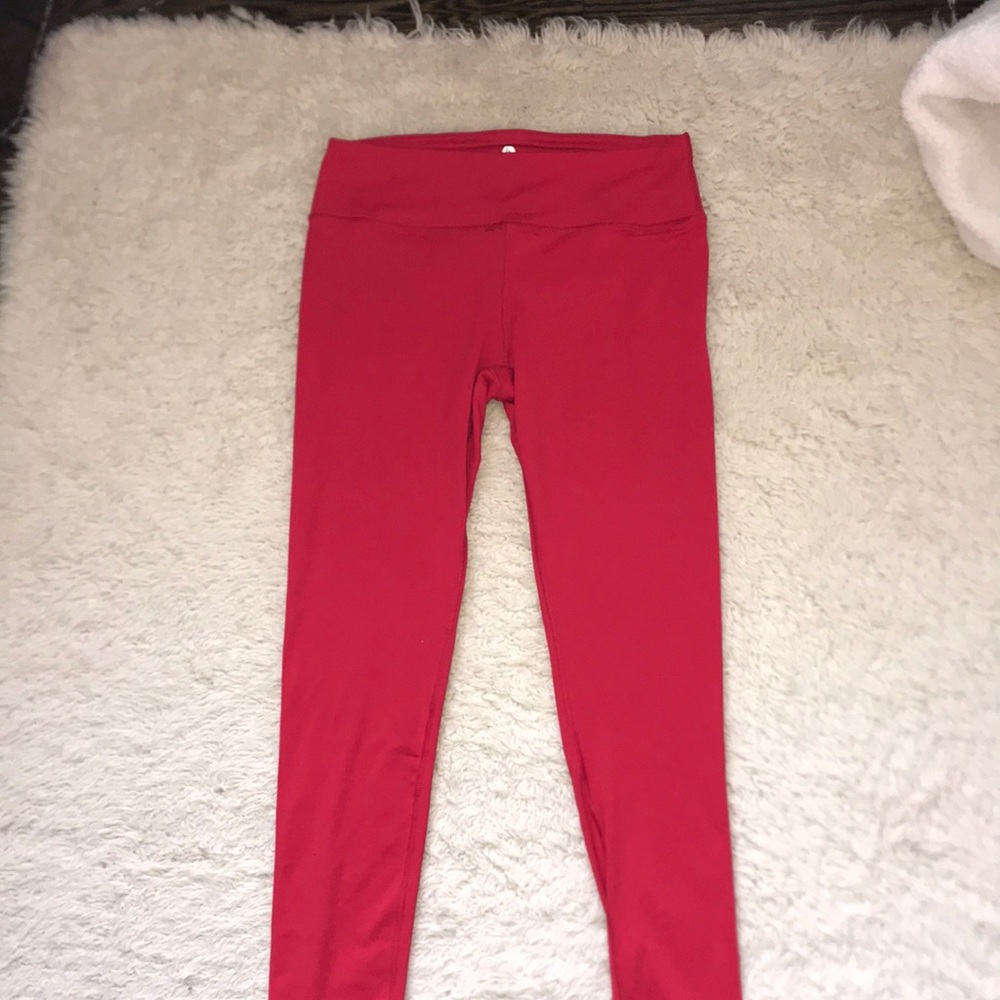 Red leggings
